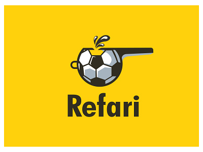 Whistle Logo Design Template-Football Referee. football game goal minimalist logo modern logo play referee sign whistle world cup football
