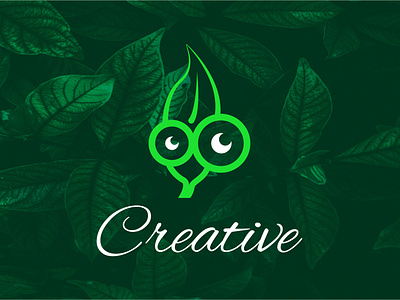 Creative Leaf Eye Logo Design Template.