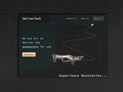 Drone delivery landing page dailyui landingpage ui uidesign user interface design