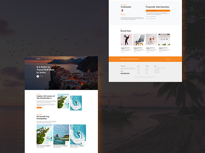 Travel Website branding design travel ui ux web website website design