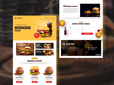 Resturant Website branding design illustration resturant ui we web website website design