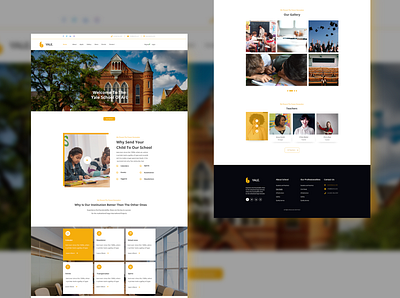 Educational Institution Website branding design education institute ui ux web website website design