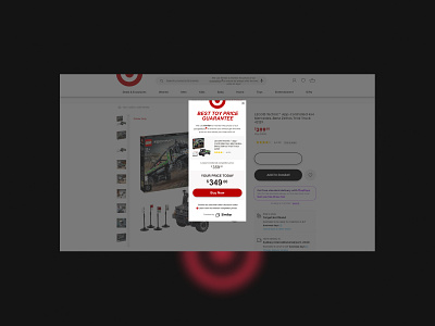 Target Price Beat Popup Design branding design ui ux web website website design