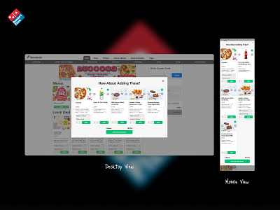 Domino's Pizza Bundle Mockup Design For Desktop and Mobile branding design ui ux web website website design