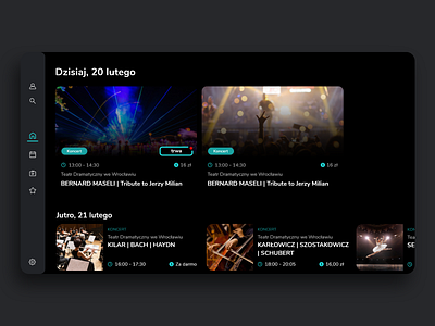 Streaming events TV app app smart tv streaming tv app ui ux