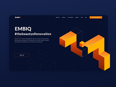 EMBIQ site branding design web web design