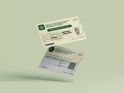 NADRA Immunization Card For COVID-19 Design adobe illustrator business card business card design card card design certificate covid 19 covid19 creative double sided eps gift card illustration nadra pakistan pandemic print design vaccinated vaccination vector