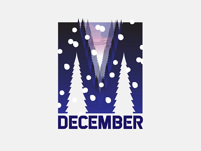 Typography: Letter M with December Effect