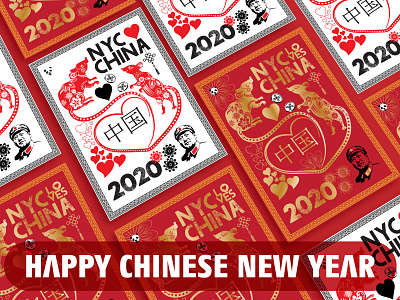 Happy Chinese New Year 2020 Poster Design