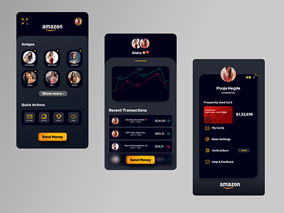 Amazon Pay - Concept credit card creditcard mobileapp payment paymentapp redesign