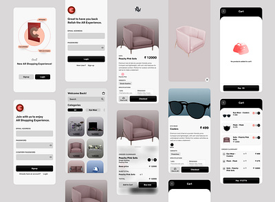 cARt - Relish the AR Experience checkout eshopping homepage mobileapp mobiledesign shopping uidesign uiux
