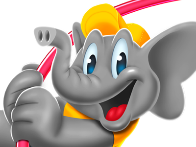Malaco Snore (Detail) candy character design elefant malaco mascot