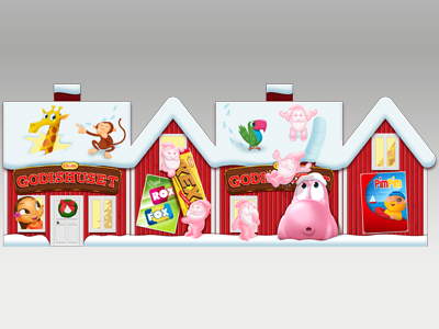 Cloetta Godishuset: Wrap animals candy box christmas cute graphic design illustration package