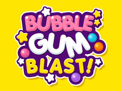 Bubble Gum Blast I Loogo Design logo design mobile game