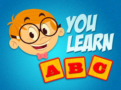 You Learn ABC! cartoon character illustration kids logo