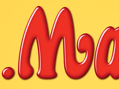 Mmm...Red candy design glossy logo red swedish yellow