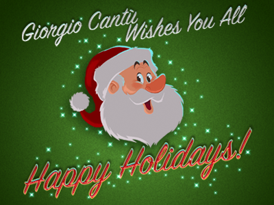 Happy Holidays! cartoon character christmas retro santa claus seasons