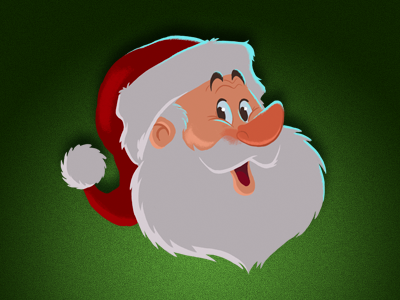 Santa! cartoon christmas retro santa claus