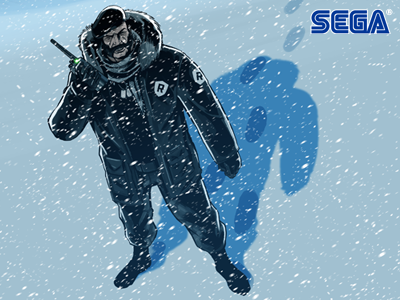 Renegade Ops: Cold Strike Campaign / General Bryant in the snow coldstrike comic book renegade ops sega video game