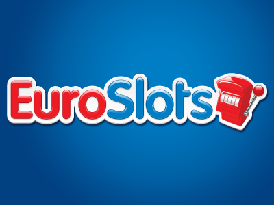 EuroSlots logo design glossy logo slot machine
