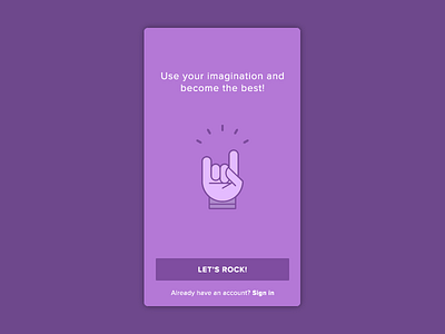 Let's rock screen android colorfull flat ios mobile screen ui ux