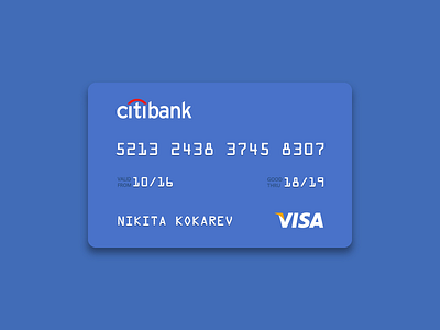 Credit card citibank card credit flat illustration