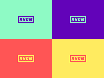 RNDM branding colors design flat graphic logo