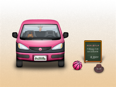 Happy Car Dribbble Ver.