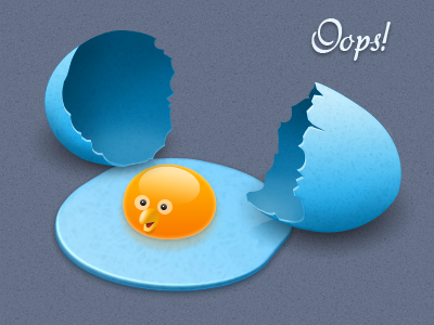 Dropped twitter egg