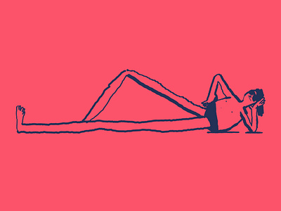 Relax drawing editorial illustration ink line pink relax simple speedos