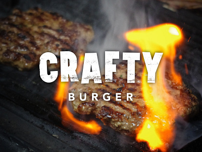 Craft Burger branding lettering logo texture