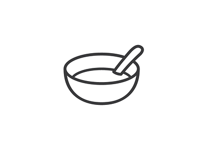 Soup bowl black and white bowl icon illustration soup vector