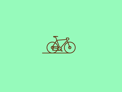 Mint Ride bike green illustration mint road bike