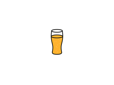 Beer alcohol beer drink glass illustration line simple