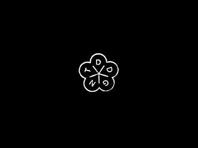 Dead Gent black and white brand cotton design graphic logo stamp texture