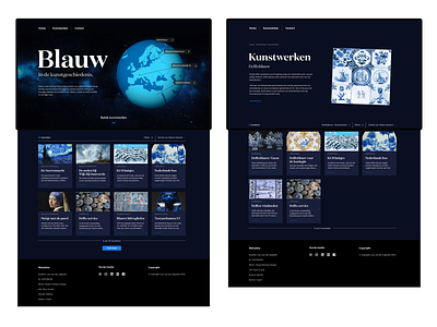 Blue In Art History - webpages design homepage interface design page ui user interface design visual design webdesign webpage website website design