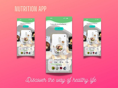 Nutrition App app ui design food app mobile app design mobile apps nutrition app ui