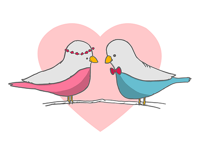 Wedding Birds birds illustration love wedding