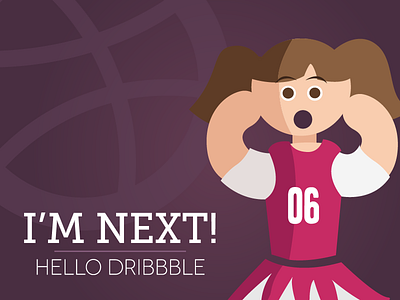 It's my turn! Hello Dribbble debut dribbble hello illustration