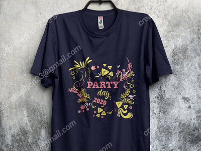 Party Day 2020 2020 branding customtshirt graphicdesign party day t shirt trendy t shirt design tshirt tshirtdesign tshirts typography