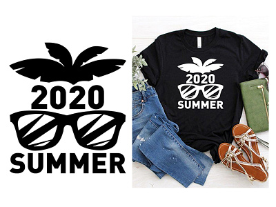 2020 summer typography t shirt design