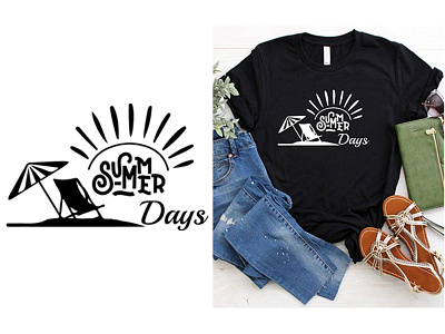 summer days typography t shirt design