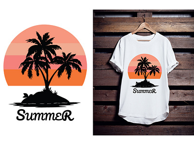 summer typography t shirt design