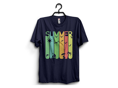 summer typography t shirt design