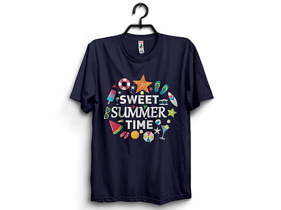 sweet summer time typography t shirt design