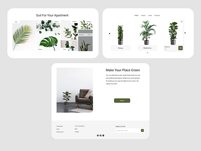 Buy Plants Online ecommerce iconly landing ui ui design ux website concept