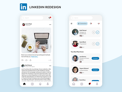 LinkedIn Redesign app design appui concept concept design design iconly linkedin mobile app design mobile ui redesign ui ui design uidesign uiux ux uxdesign
