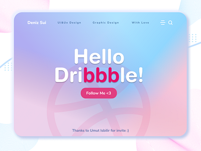 Hello Dribbblers 🖤 ( Free DL) design first shot graphic design hello ui ux