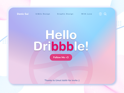 Hello Dribbblers 🖤 ( Free DL)