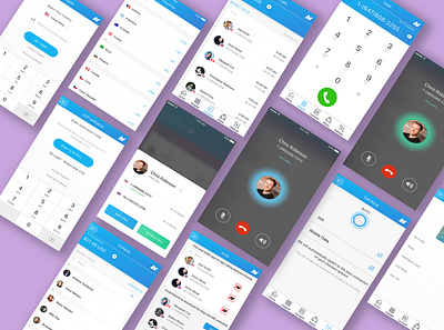 International VOIP calling app UI branding call telecommunication ui